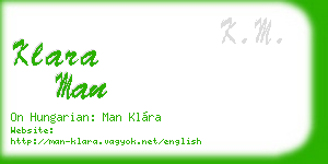 klara man business card